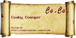 Csaby Csenger névjegykártya
